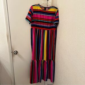 Shein Multi Color Long Dress (Size Large)
